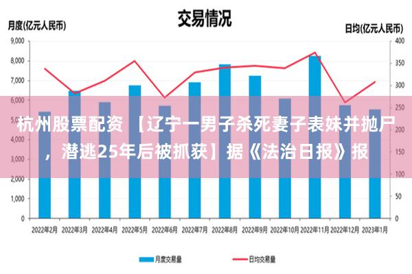 杭州股票配资 【辽宁一男子杀死妻子表妹并抛尸，潜逃25年后被抓获】据《法治日报》报