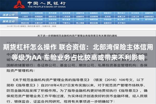 期货杠杆怎么操作 联合资信：北部湾保险主体信用等级为AA 车险业务占比较高或带来不利影响